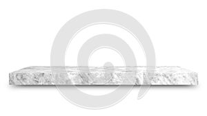 Shelf marble isolated on a white background and display montage for the product Embed Clipping Path separate with black shadows