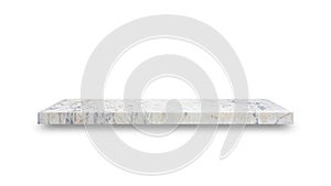 Shelf marble isolated on a white background and display montage for the product Embed Clipping Path separate with black shadows