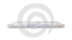 Shelf marble isolated on a white background and display montage for the product Embed Clipping Path separate with black shadows