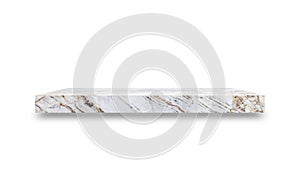 Shelf marble isolated on a white background and display montage for the product Embed Clipping Path separate with black shadows