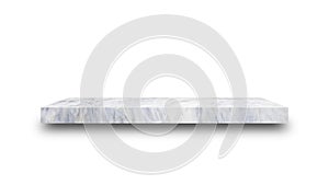 Shelf marble isolated on a white background and display montage for the product Embed Clipping Path separate with black shadows