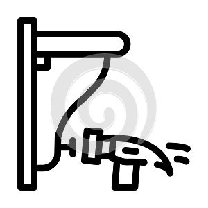 Shelf nailing line icon vector illustration black