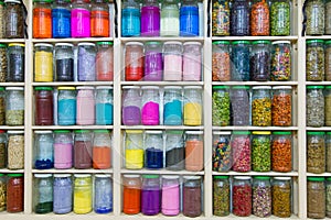 Shelf with spices