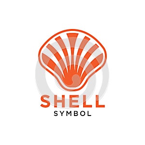 Shell abstract logo design template vector isolated