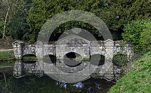 Shell Bridge in Stowe, Buckinghamshire, UK