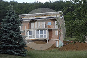 Shell construction of a single family house