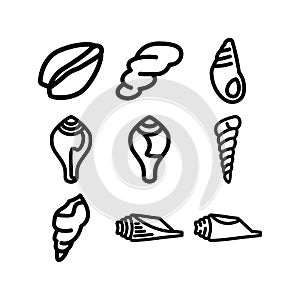shell icon or logo isolated sign symbol vector illustration