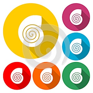 Shell icon with long shadow