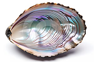 Shell with iridescent inside surface of a abalone