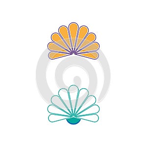 Shell logo illustration vector flat design