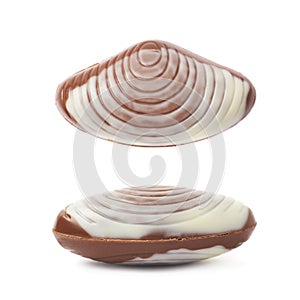 Shell shaped chocolate candy