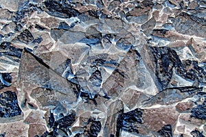 Shell stone texture. pile of stone fragments