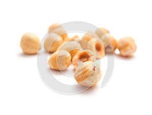 Shelled cleaned hazelnuts photo