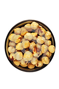 Shelled hazelnuts photo