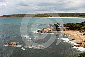 Shelley Cove near Bunker Bay, Eagle Bay and Dunsborough city in Western Australia with nice sandy beach