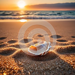 Shellfish corpses on the beach in the morning after the tide has gone down.