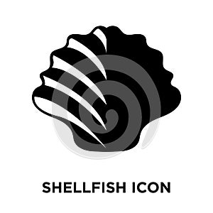 Shellfish icon vector isolated on white background, logo concept