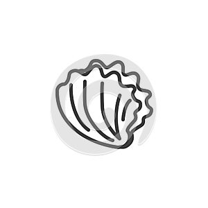 Shellfish shell line icon
