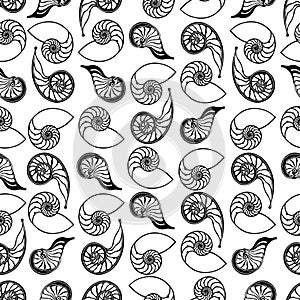 Shells seamless pattern