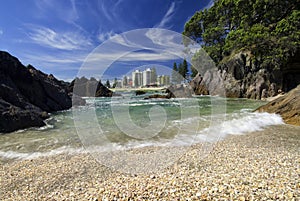 Shelly beach Mount Maunganui, New Zealand