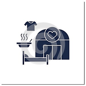 Shelter glyph icon