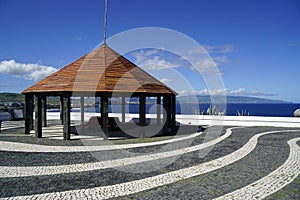 Shelter on the ocast of azores island sao miguel