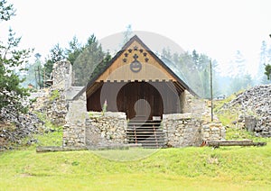 Shelter on old monastery in Slovak Paradise