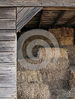 Sheltered Bales of Straw