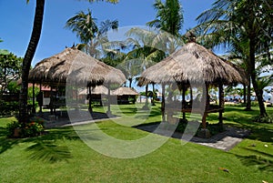 Shelters on the beach