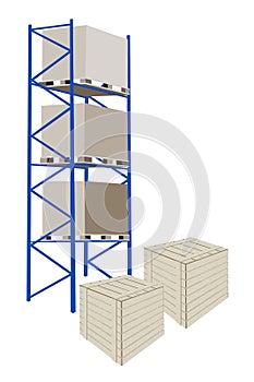 Shelves Manufacturing Storage in A Warehouse With