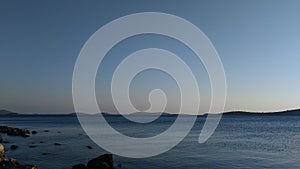 When the sunset coming between islands