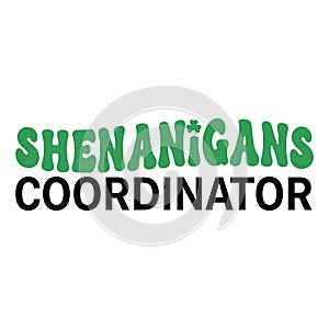 Shenanigans Coordinator Text with Shamrock