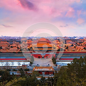 Shenwumen Gate of Divine Prowess at the Forbidden City in Beijing, China