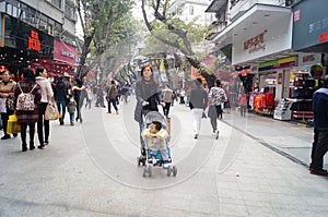 Shenzhen, China: Xixiang commercial pedestrian street landscape