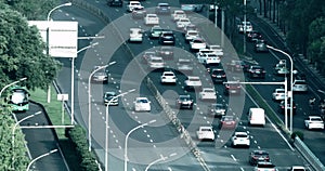 Shenzhen, Guangdong, China - June 15th, 2023 : Busy Urban Road Traffic in Shenzhen