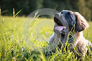 Shepard dog in a grass