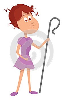 Shepard woman, illustration, vector