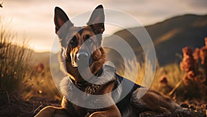 Shepherd dog nature mammal grass pet animal