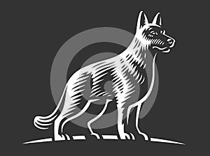 Shepherd dog, vector illustration