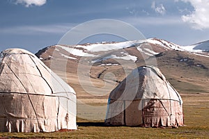 Shepherd yurt in kyrgyzstan Tien Shan mountain