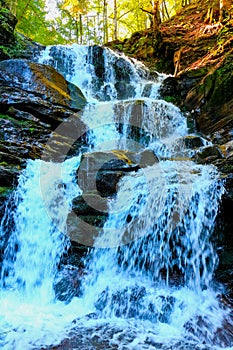 Shepit waterfall in the Carpathians.
