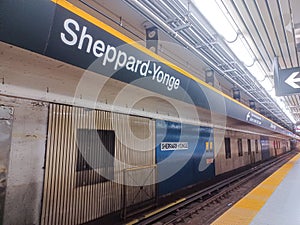 Sheppard - Younge Subway Station interior view in Toronto