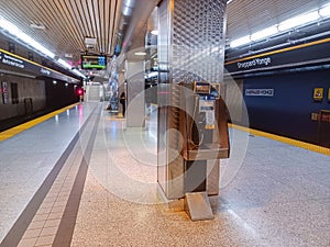 Sheppard - Younge Subway Station interior view in Toronto