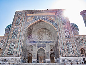 Sher-Dor Madrasah, Registan, famous landmark of Samarkand