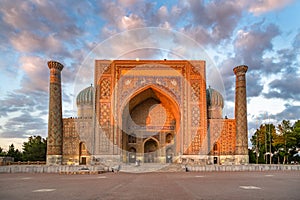 Sher-Dor  Madrasah, Registan, Samarkand, Uzbekistan