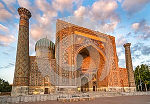 Sher-Dor  Madrasah, Registan, Samarkand, Uzbekistan