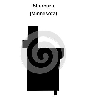 Sherburn outline map