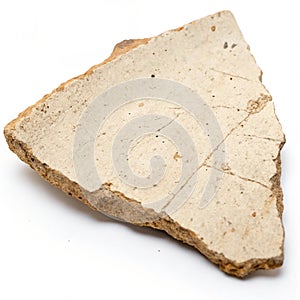Sherd isolated on white background
