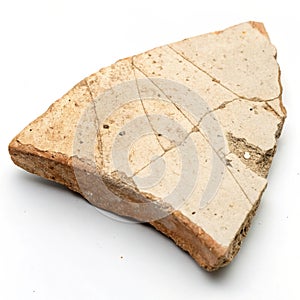 Sherd isolated on white background