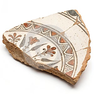 Sherd isolated on white background